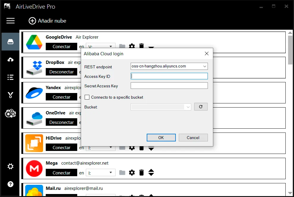 Alibaba Cloud in your PC with Air Live Drive