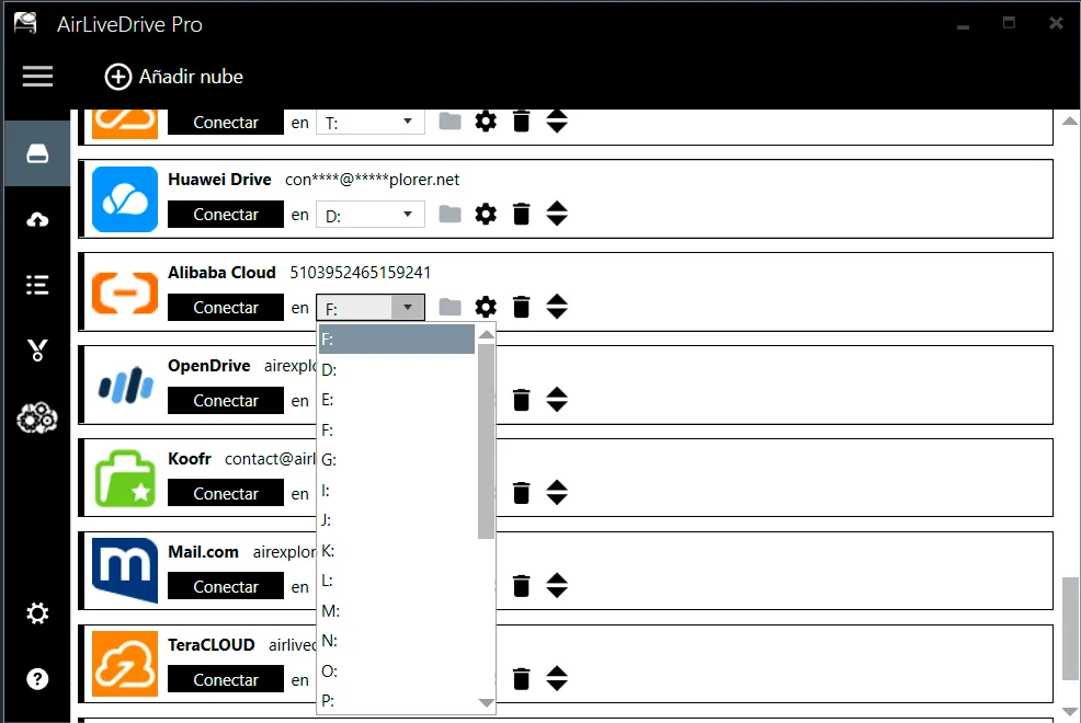 Assign a letter to your Alibaba Cloud account