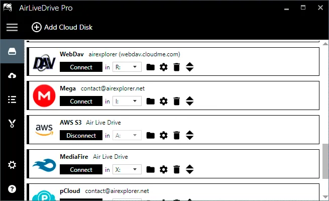 Add Amazon S3 in Air Live Drive