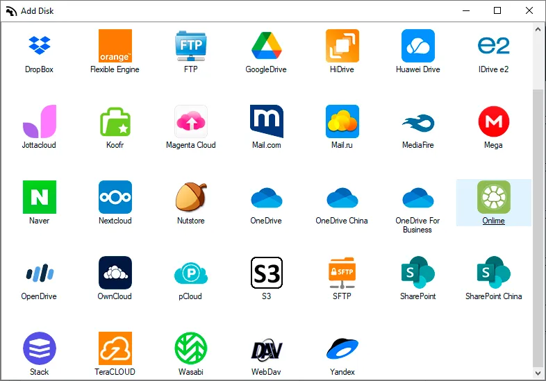 Add Onlime to Air Live Drive
