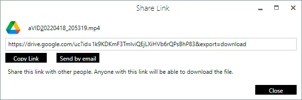 Create Shared Link with Air Live Drive