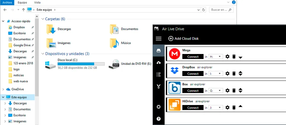 Connect the disk