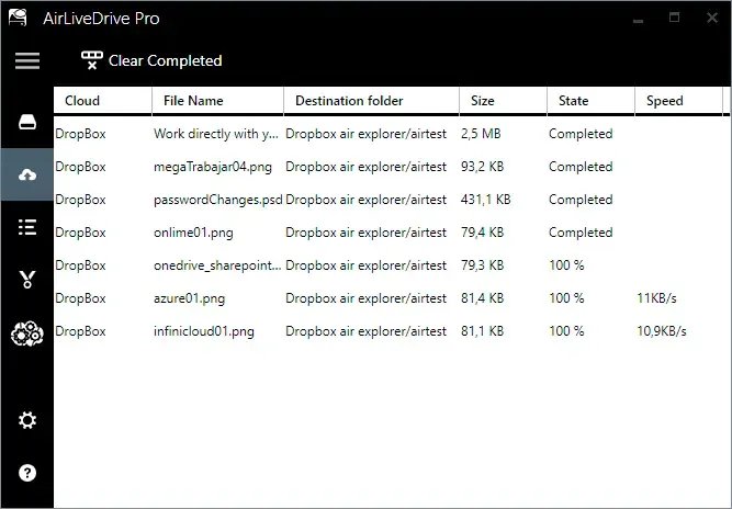 Follow uploads on Windows