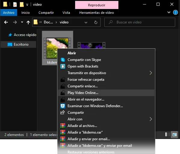 Air Live Drive adds a context menu in Windows