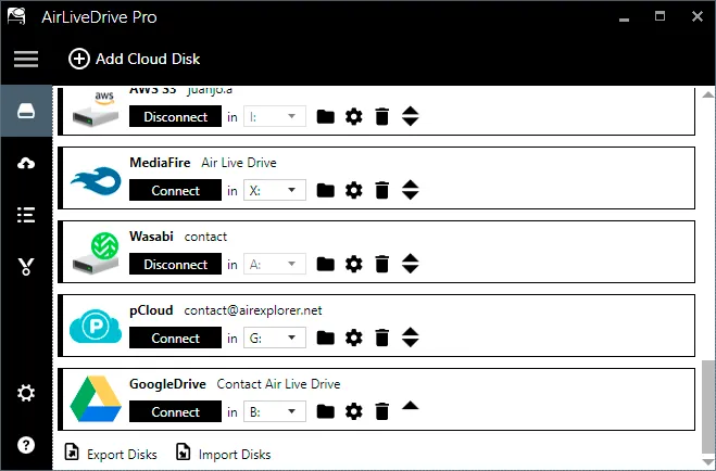 Assign a letter and connect your cloud accounts