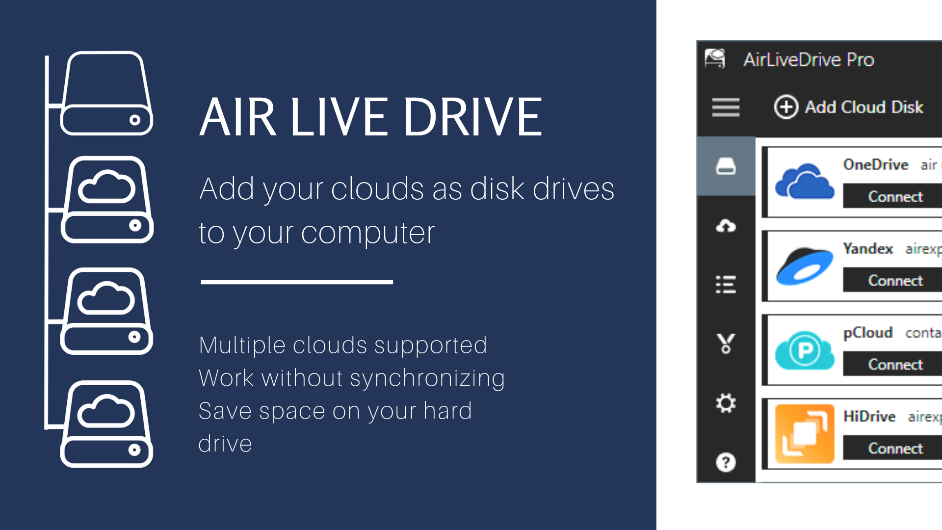 Add drive. Air Live Drive. Air Live Drive настройка.