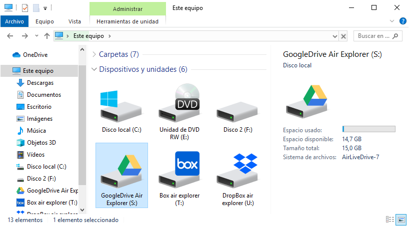 Transferring files between cloud services using Air Live Drive