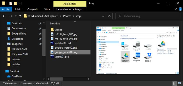 how to put a photoshop file into google drive