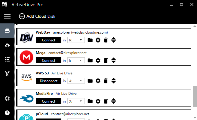 Add Amazon S3 in Air Live Drive