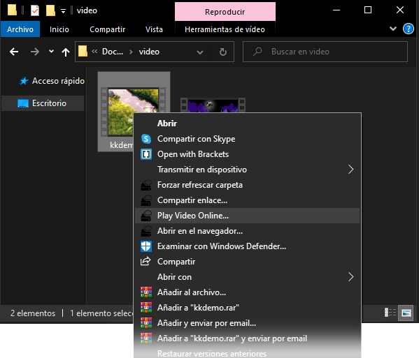 Air Live Drive adds a context menu in Windows