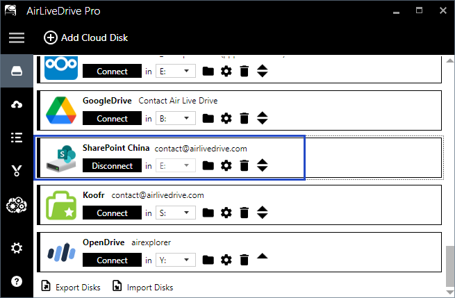 Manage your files in SharePoint China with Air Live Drive