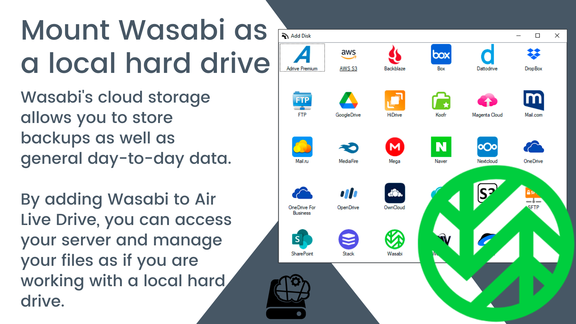 Mount Wasabi as a local hard drive