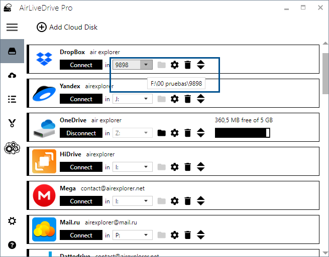 Open the cloud from the folder you have chosen and work with the files