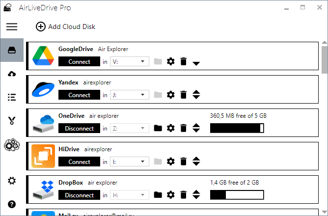 How to refresh a cloud folder in Air Live Drive