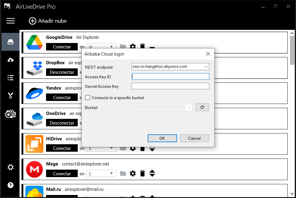Alibaba Cloud in your PC with Air Live Drive