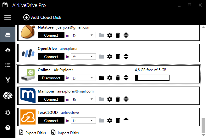 Onlime as a hard disk in your PC with Air Live Drive