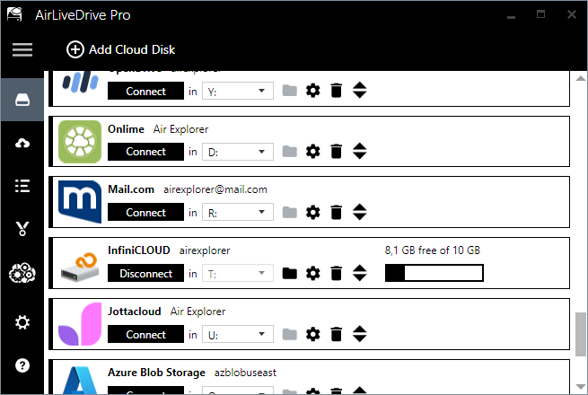 Connect InfiniCLOUD to start working