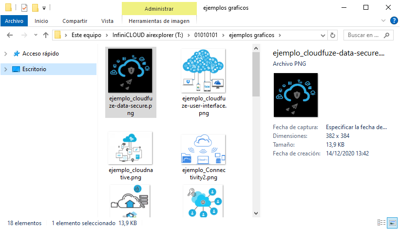 InfiniCLOUD in Windows Explorer