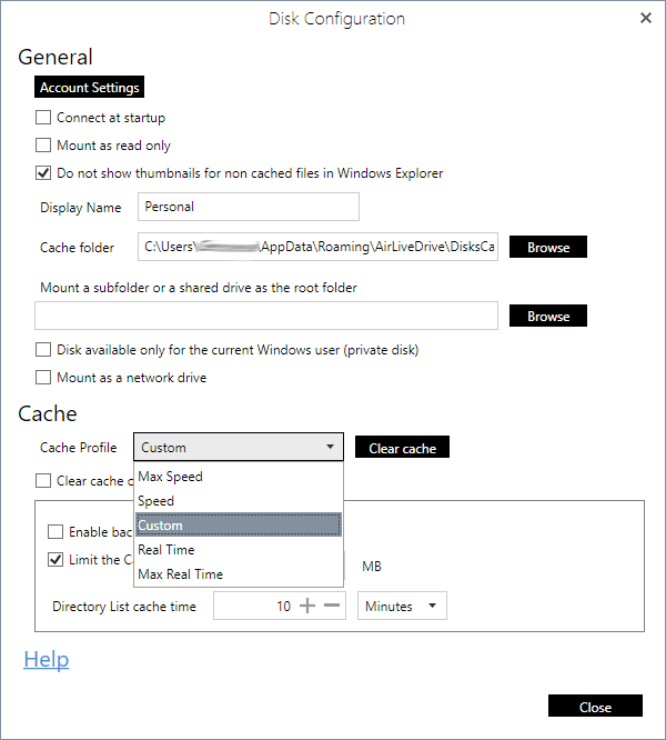 Cache Profiles: Choose Your Working Mode in Air Live Drive