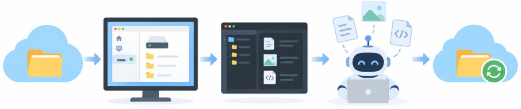 How to use ChatGPT and Codex with Dropbox, Google Drive and OneDrive folders